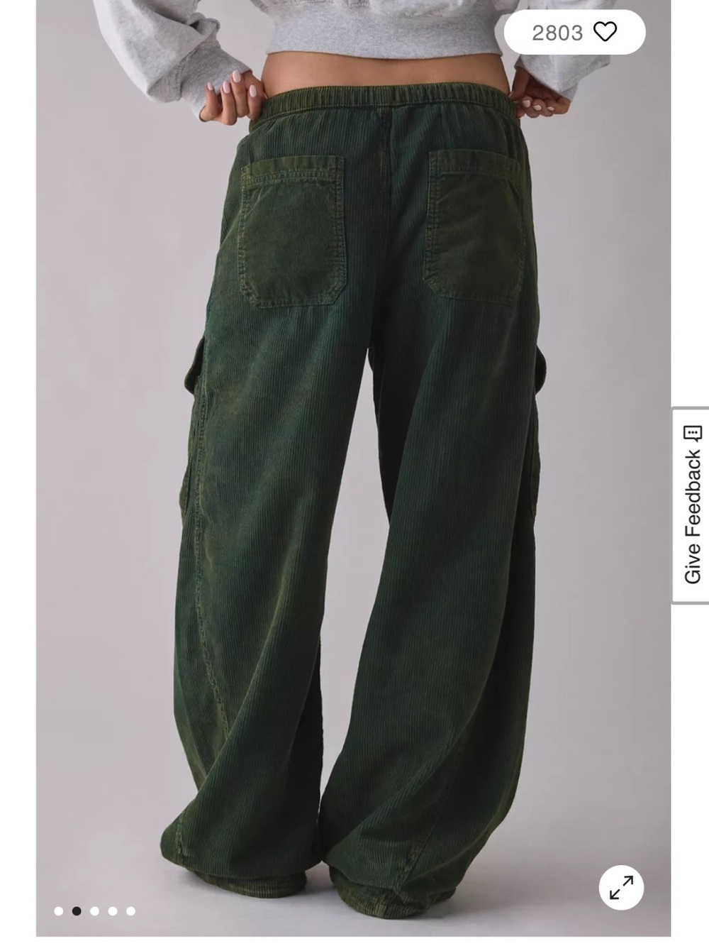 Urban Outfitters BDG Station Cocoon Corduroy Baggy Barrel Leg Cargo Pants - Picture 3 of 9